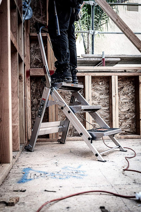Little Giant Ladders, Safety Step, 3-Step, 3 Foot, Step Stool, Aluminum, Type 1A, 300 lbs Weight Rating, (10310BA)