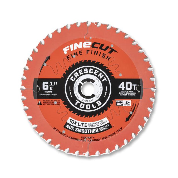 Crescent CSBFF-640 6-1/2" x 40-Tooth FineCut Fine Finishing Circular Saw Blade