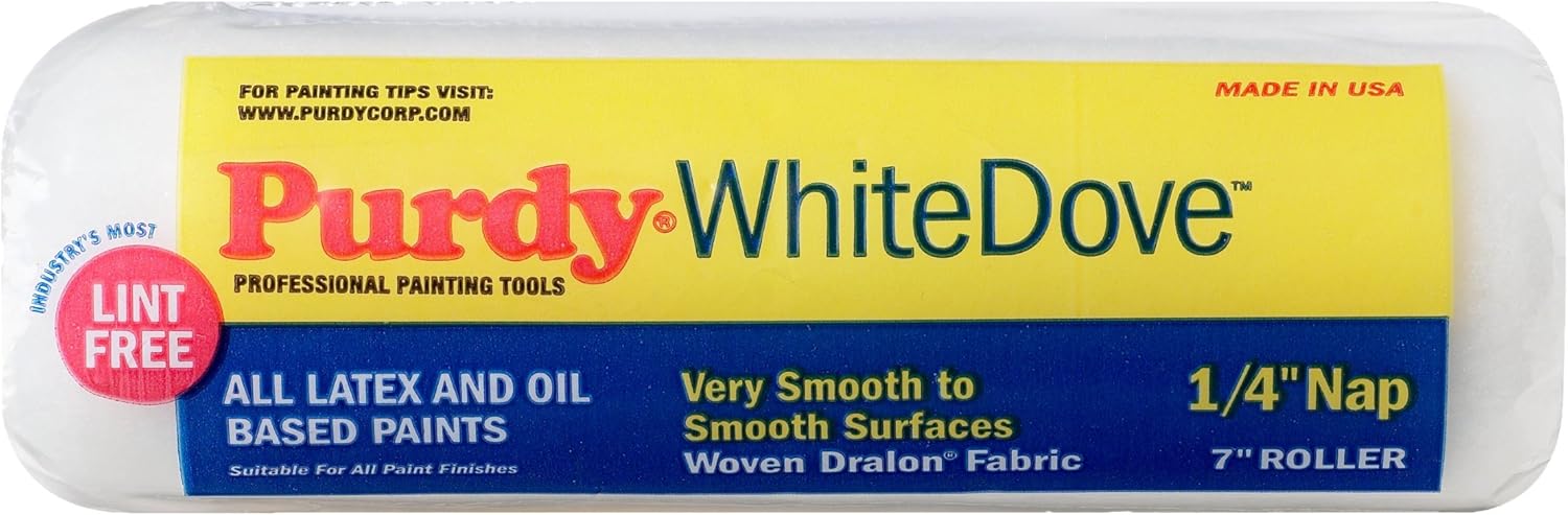 Purdy 140662071 White Dove Roller Cover, 7" x 1/4" Nap, Dralon