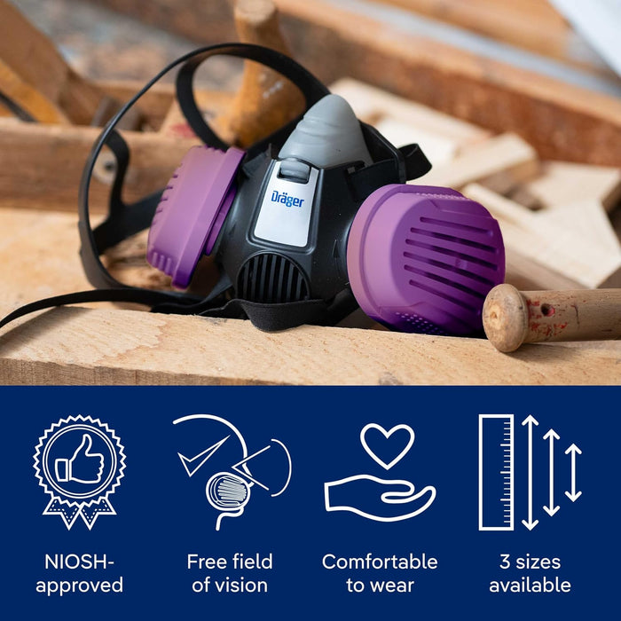Dräger X-plore 3300 Half-Face Respirator Mask, NIOSH Approved