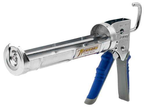 Newborn Super Ratchet Caulking Tool with Gator Comfort Grip, 1/10 Gallon Cartridge, 6:1 Thrust Ratio, Silver