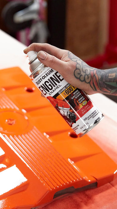 Rust-Oleum 363570 Engine Enamel Spray Paint, 11 oz, Gloss Orange (Pack of 1)