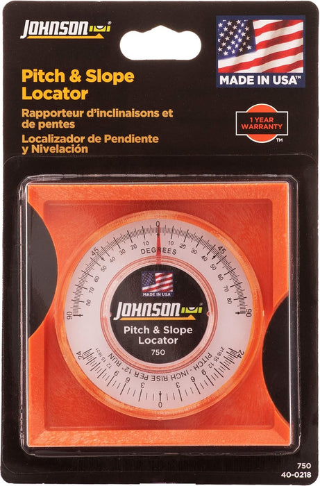 Johnson 750 Pitch & Slope Locator, Orange, 8.75 L x 4.75 W x 0.88 H (Pack of 1)