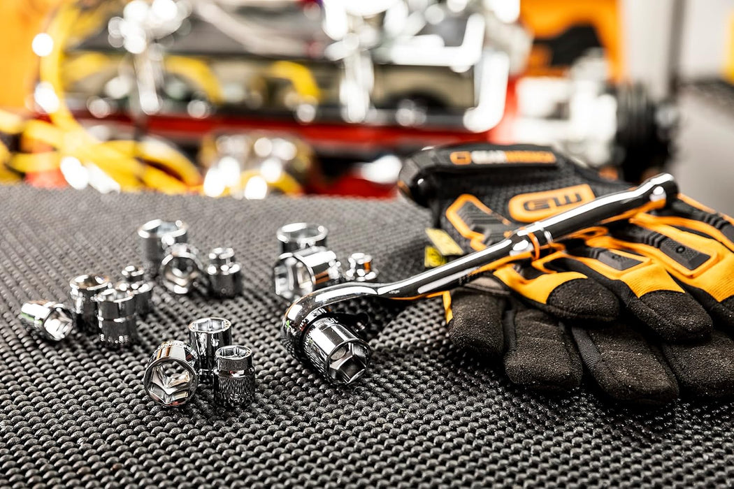 GEARWRENCH (81396) 14 Piece 3/8" Drive 6 Point MM Stubby Socket Set