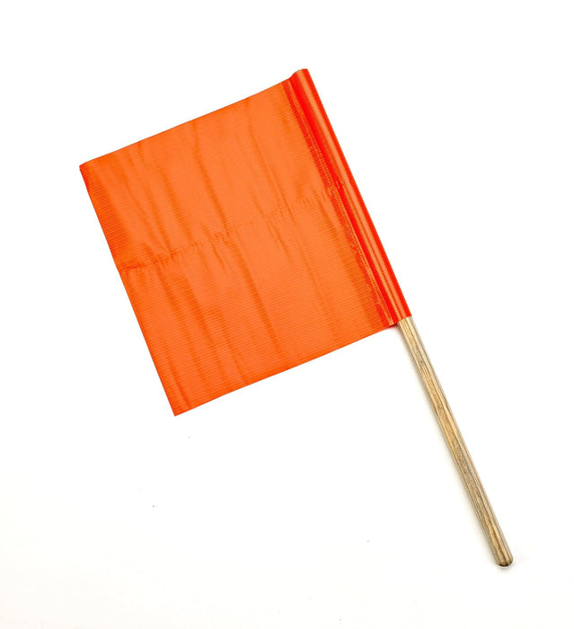 Mutual Industries 14994-27-18 Vinyl Highway Safety Flags, Orange, 18" x 18" x 27" (Pack of 10)
