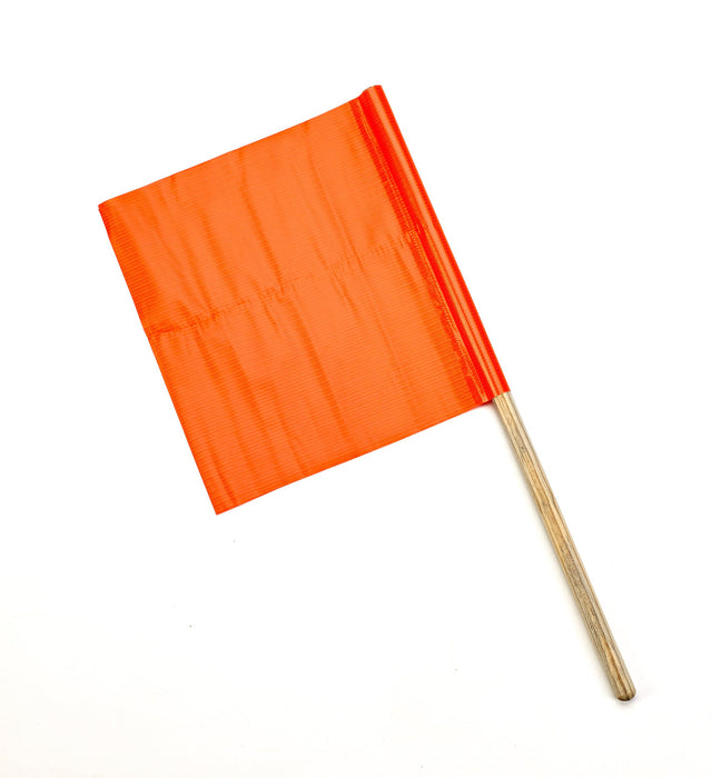 Mutual Industries 14994-24-18 Vinyl Highway Safety Flags, Orange, 18" x 18" x 24" (Pack of 10)