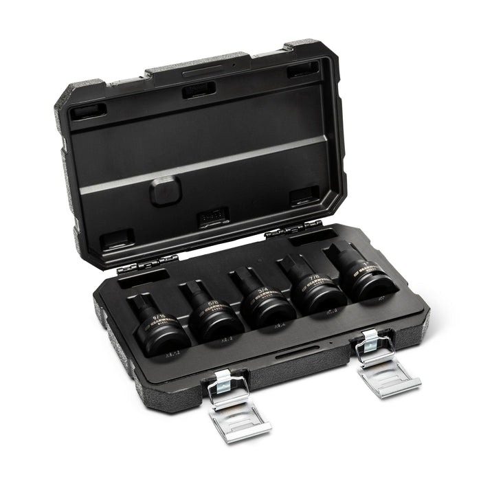 GEARWRENCH 84968-06 Impact Hex Bit Socket Set, 3/4-in Drive, 5 Piece, Metric