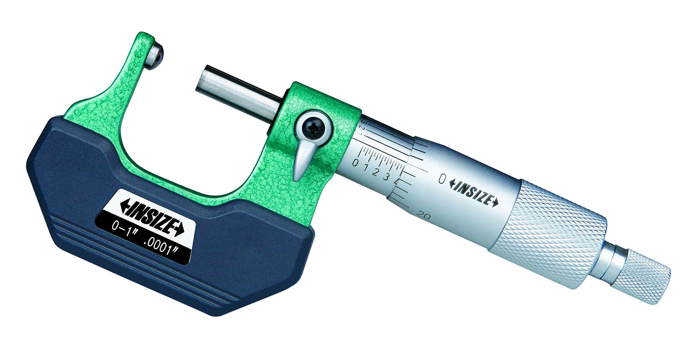 INSIZE 3260-1 Spherical Anvil Tube Micrometer, Type A, 0" - 1", 0.0001" Graduation