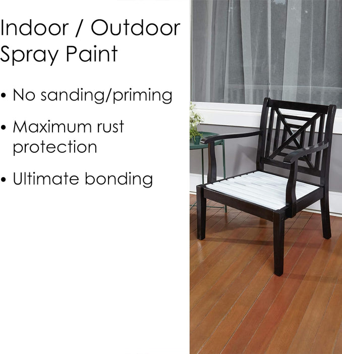 Krylon 2730 Fusion All-In-One Adhesive Spray Paint for Indoor/Outdoor Use, 12 oz, White