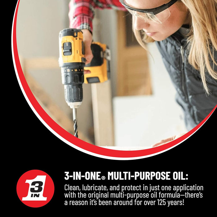 3-IN-ONE 10138 Multi-Purpose Oil, 8 oz (Pack of 12)