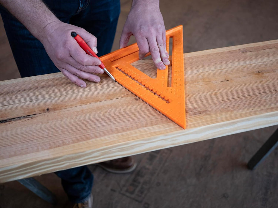 Johnson Level & Tool RAS-170B-ORA Structo-Cast Rafter Square, 12", Orange