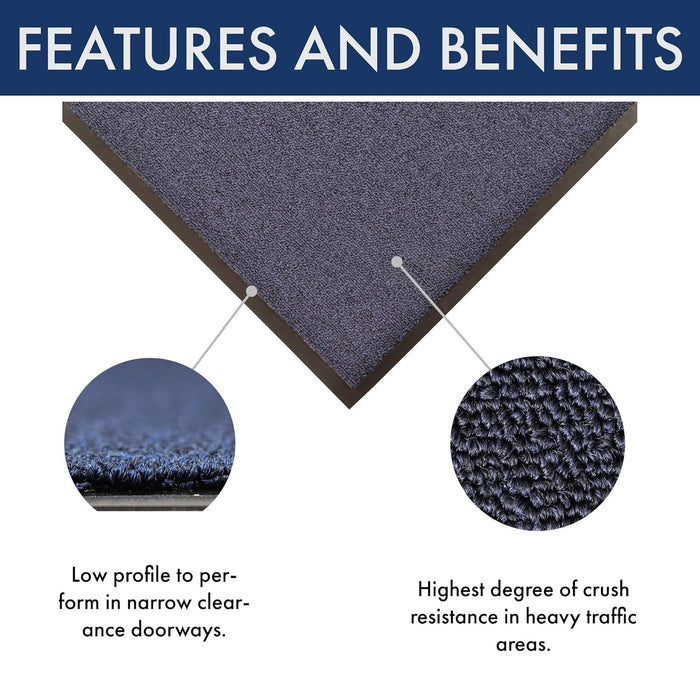 Notrax 141 Ovation Entrance Mat for Home or Office, 2' X 3', Blue