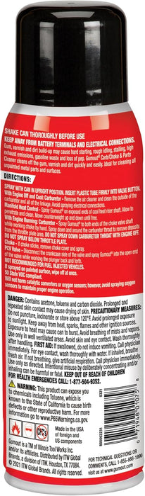 Gumout 800002231 Carb/Choke Carburetor Cleaner Spray, Carb Intake Valve Cleaner Cleans Gum Varnish & Dirt Inside & Outside Carburetor Chamber 14 Oz. (Pack of 6)