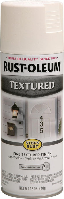 Rust-Oleum 7225830 Textured Spray Paint, 12 oz, White (Pack of 1)