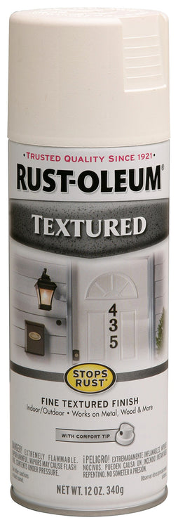 Rust-Oleum 7225830 Textured Spray Paint, 12 oz, White (Pack of 1)