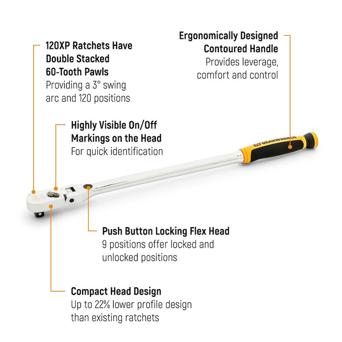 GEARWRENCH 81381 2-Piece 120XP Flexing Handle Ratchet Set
