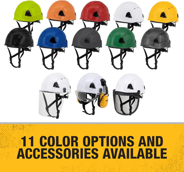 ‎DEWALT | ‎DPG22V-BLACK | DEWALT DPG22V Black Type II Class C 4-Point Ratcheting Vented Safety Helmet