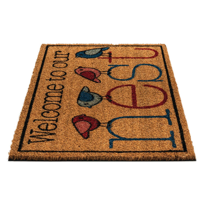 NoTrax, Welcome Nest, Vinyl-Backed Natural Coir Doormat, Entry Mat for Indoor or Outdoor Use, 18"x30", C12 (C12S1830NW)
