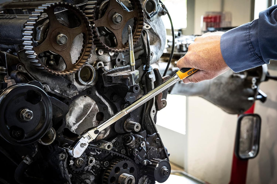 GEARWRENCH 3/8" Drive 120XP Locking Flex Head Ratchet with Cushion Grip - 81321 Cushion Grip 3/8" Drive