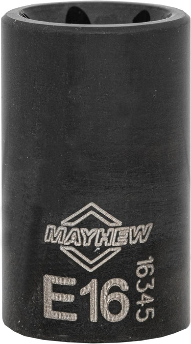 Mayhew Tools 16026 Inverted Torx Socket Bit Set, 6-Piece, Black Oxide Finish, polished chrome Polished Chrome 6-Piece Inverted Torx