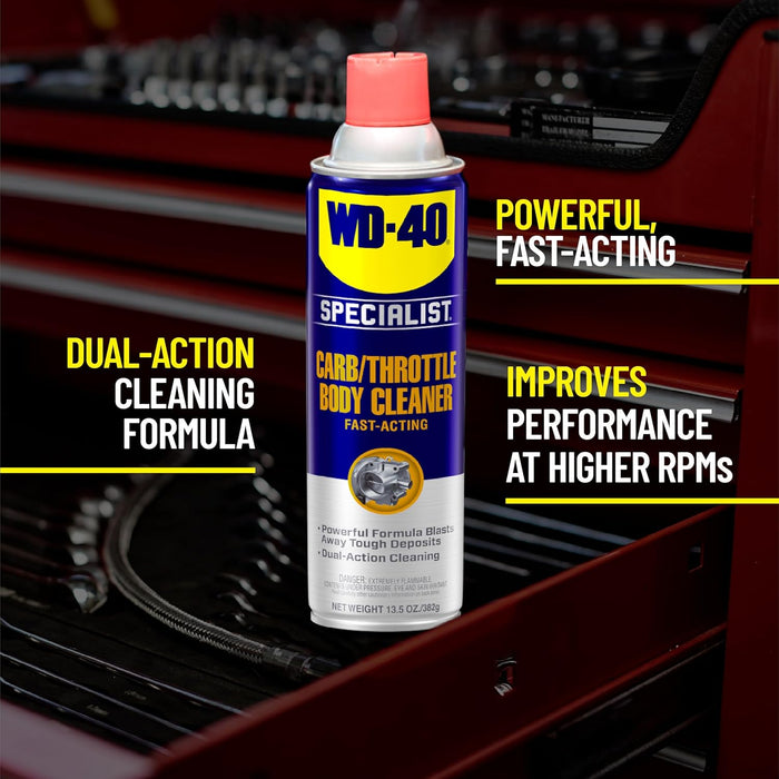 WD-40 300134 Specialist Carb/Throttle Body & Parts Cleaner, 13.5 oz (Pack of 6)