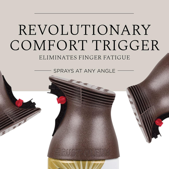 Rust-Oleum 271472 Universal All Surface Metallic Spray Paint, 11 oz, Flat Burnished Amber (Pack of 6)