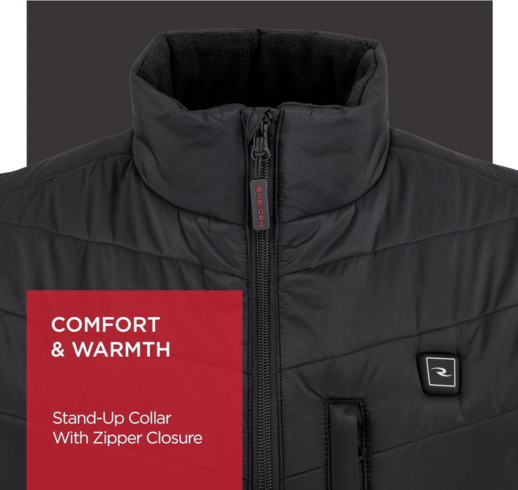 Radians (RHG-V201B-2X) Women's Heated Puffer Vest Kit with Battery, Black, XX-Large