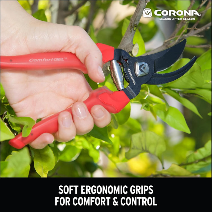 Corona BP 3214D ComfortGEL Bypass Hand Pruner, 3/4-inch, Red