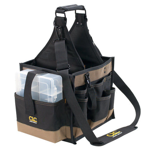 CLC Custom LeatherCraft 1528 Large Electrical and Maintenance Tool Carrier, Black 11-Inch Toolbox