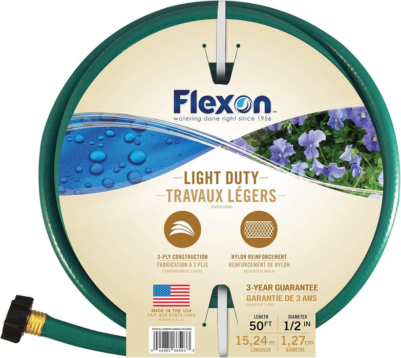 Flexon FR1250 1/2-Inch by 50-Foot Reinforced Garden Hose, Green