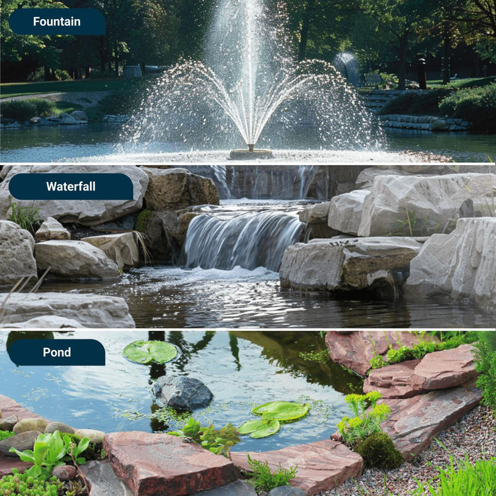 Tsurumi Pump 8PN 1hp, 115V, Submersible Pond & Waterfall Pump, Stainless Steel, 5550 GPH. 2"" Discharge"