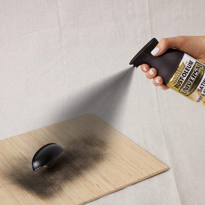 Rust-Oleum 6PK Universal All Surface Spray Paint, 12 oz, Satin Black (Pack of 6)