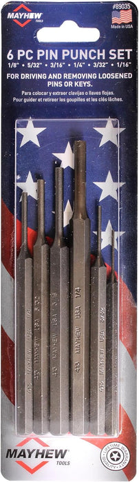 Mayhew Tools (89035) Pin Punch Set, 6-Piece