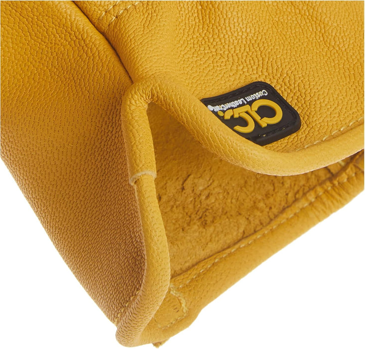 Custom Leathercraft 2060L Top Grain Goatskin Work Gloves, Large, Gold (Pack of 1)