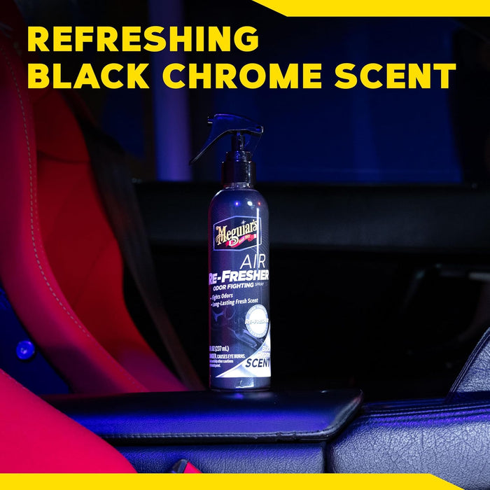 Meguiar’s G250708 Air Re-Fresher Odor Fighting Spray, Black Chrome Scent, Refresh & Instantly Fight Odors