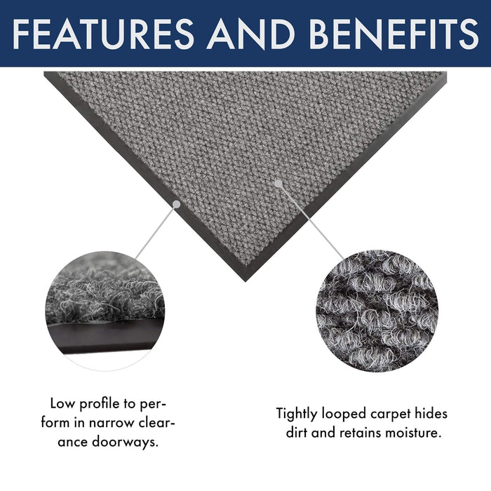 Notrax - 136S0036GY 136 Polynib Entrance Mat, for Home or Office, 3' X 6' Gray