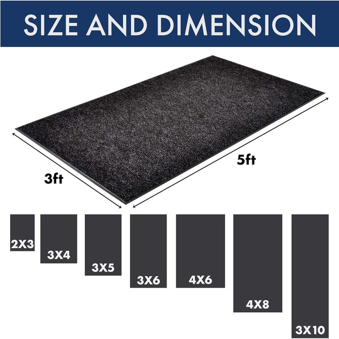 Notrax Polynib Entrance Matting 3 Ft x 5 Ft Charcoal, 136