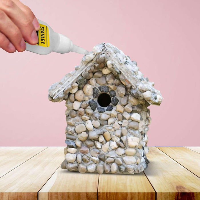 STANLEY Instant Stone & Marble Glue, 3.4 oz - 13.5 fl oz, CA Adhesive with Activator, Cyanoacrylate Bonding Spray for Tile and Craft, Granite, Quartz, Repair (Pack of 1)