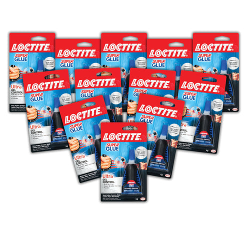Loctite Super Glue Ultra Gel Control, Clear, 0.14 fl oz Bottle (Pack of 12)