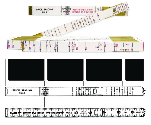 Crescent Lufkin T636N 5/8" x 6' Brick Mason Red End Wood Rule