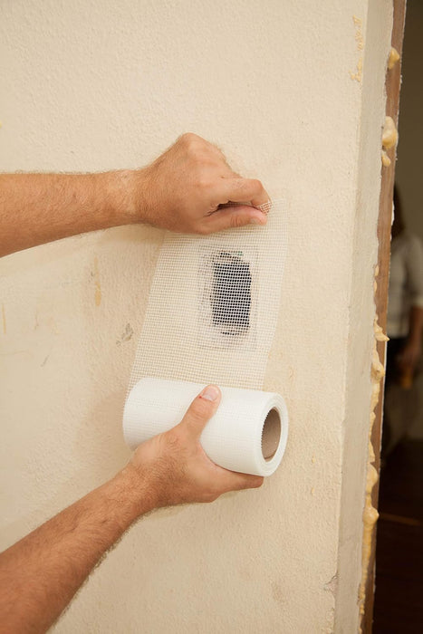 Red Devil 1226 Onetime Fiber Mesh Crack Patch 6" x 75' Wall Repair Fabric, White (Pack of 1)