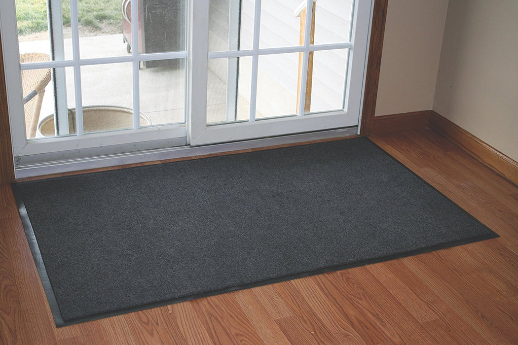 Durable Corporation 654S46 Wipe-N-Walk Vinyl Backed Indoor Carpet Entrance Mat, 4' x 6', Charcoal