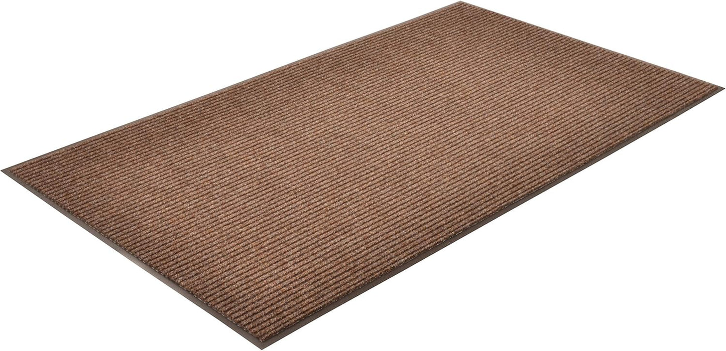 Notrax 109 Brush Step Carpeted Indoor/Outdoor Entrance Mat for Home or Office, 3' X 5', Absorbent Slip Resistant Heavy Duty Entry Mat, Brown, 109S0035BR
