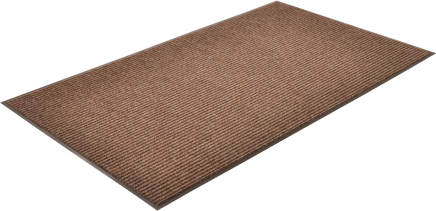 Notrax 109 Brush Step Carpeted Indoor/Outdoor Entrance Mat for Home or Office, 3' X 6', Absorbent Slip Resistant Heavy Duty Entry Mat, Brown, 109S0036BR