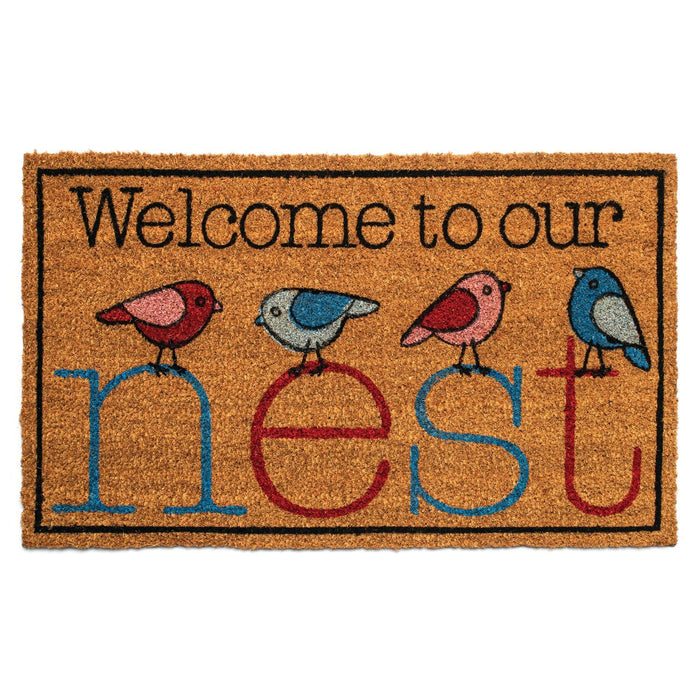 NoTrax, Welcome Nest, Vinyl-Backed Natural Coir Doormat, Entry Mat for Indoor or Outdoor Use, 18"x30", C12 (C12S1830NW)