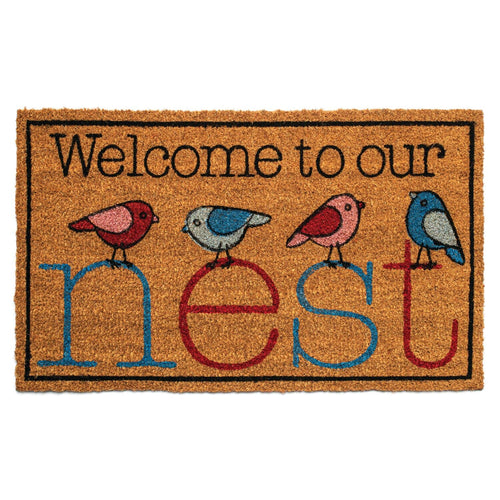 NoTrax, Welcome Nest, Vinyl-Backed Natural Coir Doormat, Entry Mat for Indoor or Outdoor Use, 18"x30", C12 (C12S1830NW)
