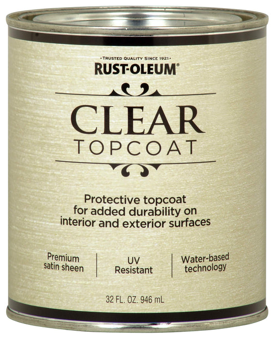 Rust-Oleum 253613 Metallic Accents Paint, Quart, Satin Clear, 32 Fl Oz (Pack of 1)
