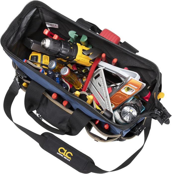 Custom Leathercraft CLC Work Gear PB1563 16" Molded Base BigMouth Tote Tool Bag