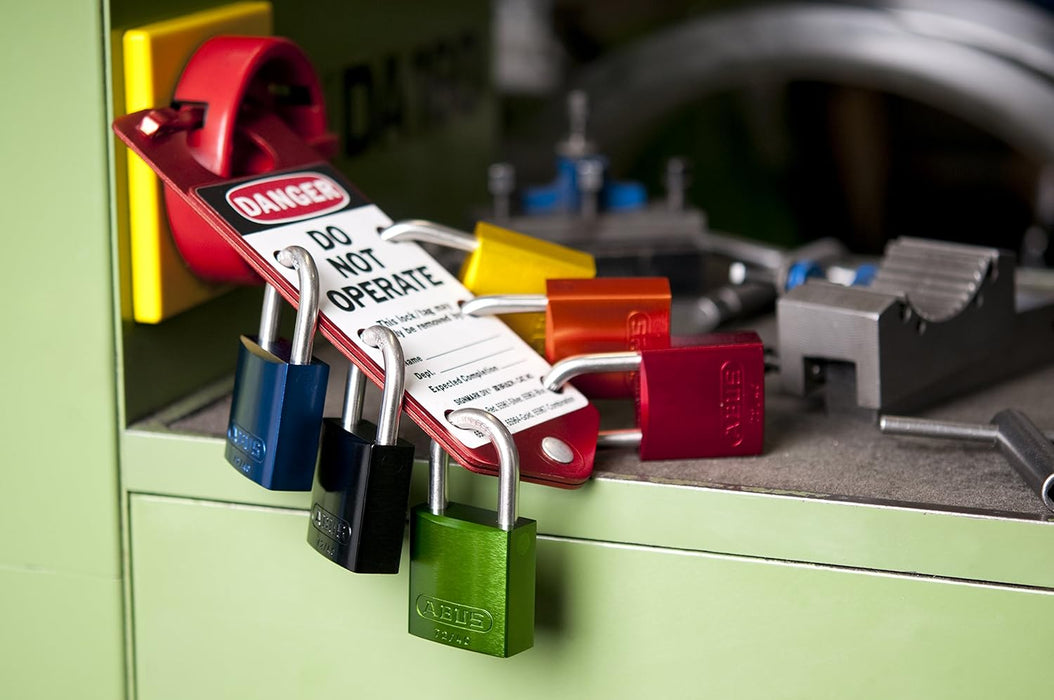 ABUS 72/40HB40 Lockout Padlock, KD, 1/4 in. Diameter, 1-9/16" Shackle, Yellow