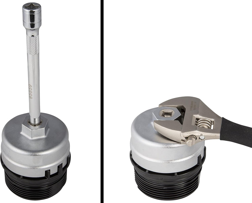 Steelman 99461 Oil Filter Housing Wrench for Toyota and Lexus 4-Cylinder Engines, 64.5mm x 14 Flute